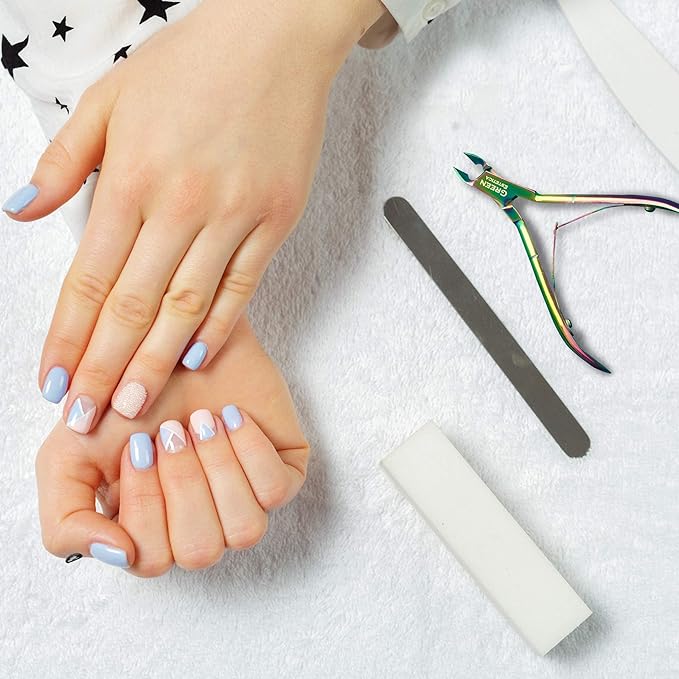 Professional Cuticle Trimmer Nail Cuticle Cutter Stainless Steel Cuticle Nippers with Sharp Blades Double Spring Manicure Tools for Nail Care Pedicure Home Spa (Multi - Pusher Included)