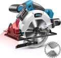 Cordless Circular Saw 6-1/2" for Makita 18V Battery (Not Inclued), 4500RPM Power Circular Saws w/Laser Guide, 0-45° Bevel Capability, Max 2-3/16" Depth, Electric Saw for Wood Plastic