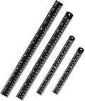 Mr. Pen- Metal Straight Edge Ruler, 4 pcs, 6", 8", 12", 14", Black, Stainless Steel Ruler Set, Imperial & Metric Measurements for Drawing, Home, Office, Engineering