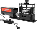 Automatic Wire Stripper Machine with Upgraded Motor, Electric Cable Stripping Tool Featuring 6 Channels and 5 Carbide Blades for Efficient Copper Wire Recycling (250 MCM–14 AWG)