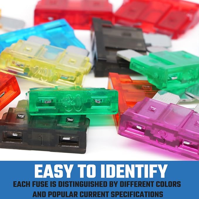 NEIKO 50506A Low Profile Mini Car Fuses Assortment Set, 140pc, Fast Acting, Auto Fuses Kit, Micro Sizes, 2A, 3A, 5A, 7.5A, 10A, 15A, 20A, 25A, 30A, & 35 Amp, Marine Boat, RV, Car Fuse Kit, Fuse Puller