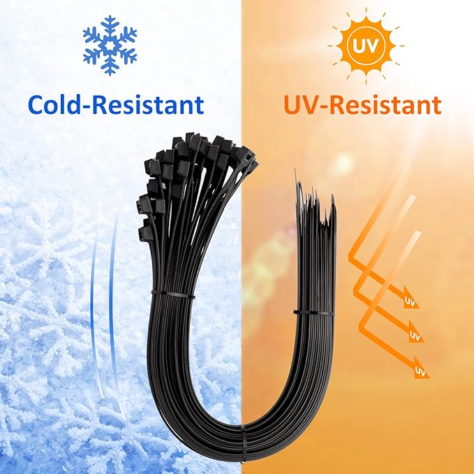 Large Zip Ties 36 inch (50 Pack), Long Zip Ties Heavy Duty with 250 lb Tensile Strength, Big Cable Ties, Black, by ANOSON