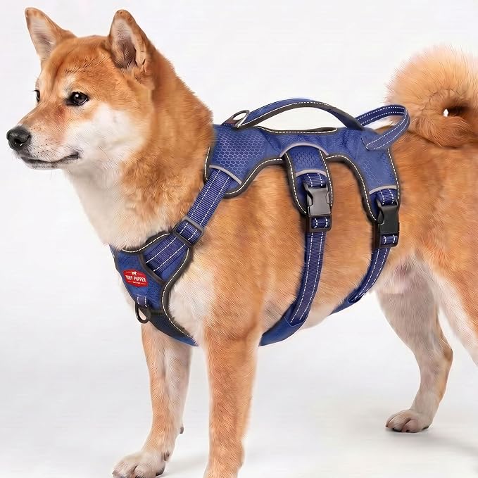 Tuff Pupper Escape Proof No Escape Dog Harness | 5 Point Adjustable Fit Harness for Dogs | Padded Dog Harnesses | Handle Dog Lift Harnesses