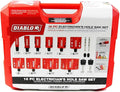Diablo Bi - Metal Hole Saw Set for Electricians - Fits with Snap-Lock Plus Mandrel System - 10 Saw Cups, 2 Snap-Lock Plus Mandrels, 2 Pilot Bits, 2 Adaptor Nuts - DHS16SEL