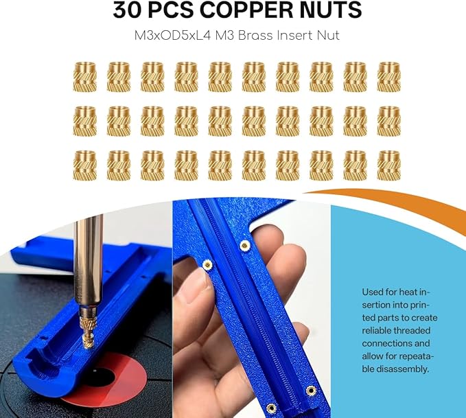 Vertical Heat Set Insert Press Tool with 90W Soldering Iron | 95% Pre Assemble | Complete Kit with M2-M8 Tips & 30PCS Brass Threaded Inserts | Professional 3D Printing Tool for Plastic Parts Assembly