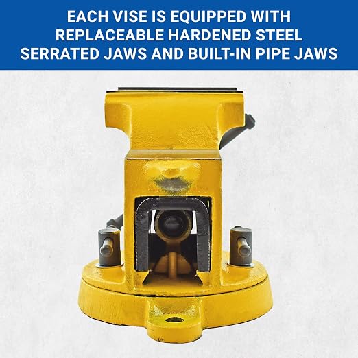 Yost Vises 904-HV 4" High-Visibility Heavy Duty Steel Bench Vise