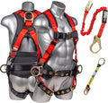 Hammerhead 5pt Safety Harness Back Padded, QCB Chest, Tongue Buckel Legs Straps, Back & Side D-Rings