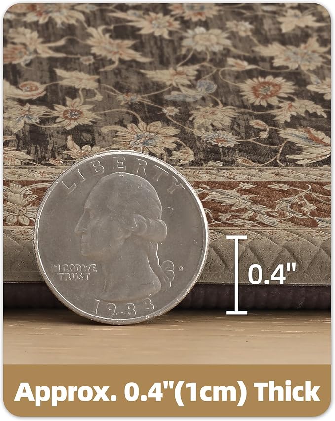 Color&Geometry Anti Fatigue Kitchen Mats for Floor 24x59, Vintage Decor, Easy Clean, Waterproof & Oil Proof, 0.4" Thick Cushioned, Non-Slip Kitchen Runner Rug for Sink, Laundry, Office, Light Taupe