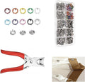 100 Sets Metal Snap Button Kit, Five Claw Buckle Tool Set with Fastener Pliers Press Tool for DIY Crafts, Clothes, Hats, Sewing (10 Colors, 9.5mm) YIGUANXIN