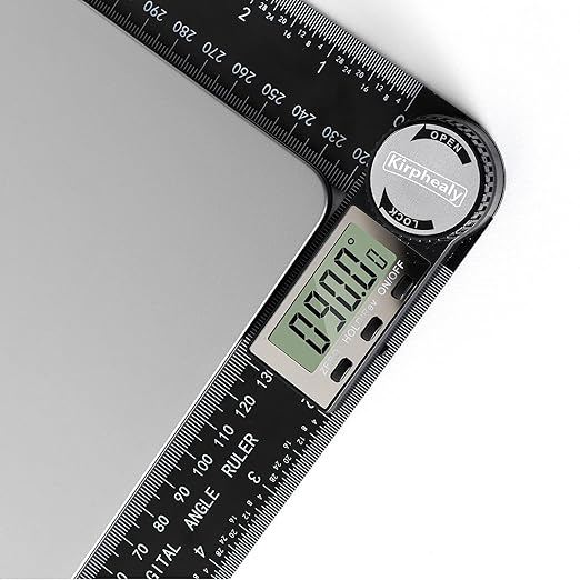 Digital Angle Finder Protractor, 7inch 200mm Angle Gauge Professional Measuring Tool, Third Generation Adjustable Angle Ruler, Quick Display for Carpentry Construction and Home Improvement