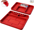 SEDY Premium Silicone Tool Tray, Automotive Non-Slip Flexible Silicone Tool Trays, Tool Organizer | 2 Piece Multi Purpose Mats with Magnetic Small parts Tray