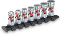 Titan 66860 7-Piece 1/4-Inch Drive SAE Auto Flex Universal Socket Set, 12-Point, 3/16-Inch to 9/16-Inch