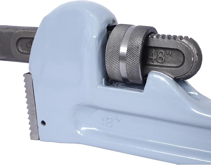 Pipe Wrench 48 Inch, Rigid Pipe Wrench Sets Aluminum adjustable, Professional Heavy Duty Hangable Design for Plumbing, Home, Vehicle Repair (48'' Pipe Wrench)