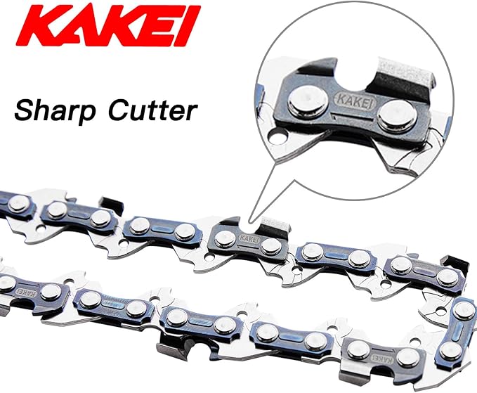 KAKEI 22 Inch Chainsaw Chain .325" Pitch .058" Gauge 86 Drive Links Fits Blue Max 20160 57cc (3 Chains) - Full Chisel