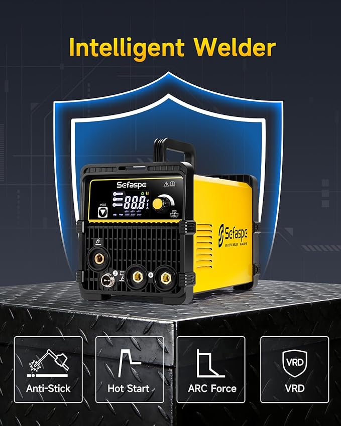 135Amp MIG Welder, 2026 Newest [Large LED Display] 3-in-1 Flux Core Gasless MIG/Stick/Lift TIG 110V Welding Machine, Smart Synergy Control, VRD Safety, Portable for Home DIY & Repair