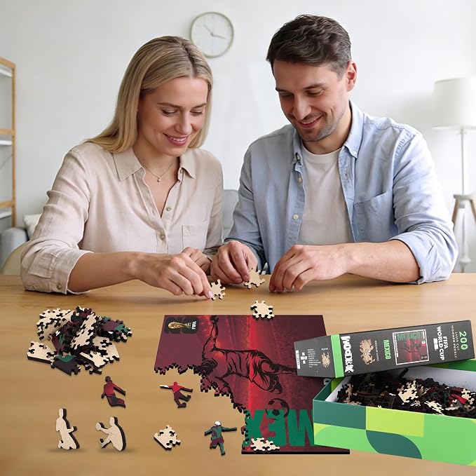 FIFA SOMOS Mexico Puzzle for Adult,200 Pieces Irregular Shape Puzzle, 5MM Thick, Creative Collectible Gift for Fans, Officially Licensed Product, 9.3 * 12"