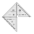 Creative Grids 6in Flying Geese & 45/90 Degree Triangle Quilt Ruler – CGRMSFG4590 – Made in USA, 13in x 13-1/4in, Non-Slip Grip Acrylic Quilting, Sewing, Crafting, Patchwork Ruler & Template