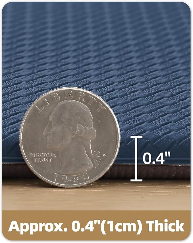 Color&Geometry Anti Fatigue Cushion Kitchen Mat for Floor -24"x87",Wide,Easy Clean, Water & Oil Proof, Anti Slip, Foam Rubber Runner Rug for Front Sink Comfort Standing,Blue