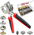 Snap Fastener Tool Kit, 4 Colors 400 PCS Boat Cover Snaps with Built in Punching Snap Installation Tool, 15 MM Canvas Snaps for Leather, Clothing and DIY Handmade