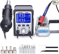 YIHUA 995D+ 2 in 1 Hot Air Rework and Soldering Iron Station with 3 Memories, Large LCD Screen Display, Cool/Hot Air Conversion, Sleep Mode, F /C