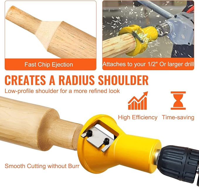 VEVOR Tenon Cutter, 1"/25.4mm & 1.5"/38mm & 2"/50.8mm, with Dual Straight Blades & Button Screws Home Master Kit, Premium Aluminum & Steel Log Furniture Cutter, Commercial Starter’s Tool for Home DIY