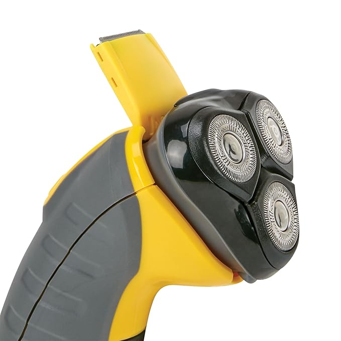 Remington Virtually Indestructible Rotary Shaver 5100, Electric Razor for Men, 100% Waterproof Design, Yellow
