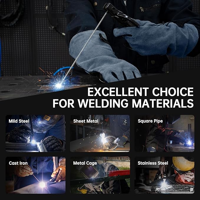 HITBOX Stick Welder 110V Digital Display 200A Duty Cycle 60% ARC Lift TIG Welding Machine LCD Display IGBT Inverter Portable MMA Welder with Hot Start, Arc Force, VRD and Anti Stick