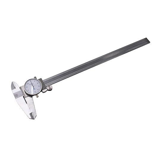 HFS (R) 0-12" Carbon Steel 4 Way Dial Caliper .001" Shock Proof New