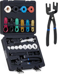 Orion Motor Tech 26pc Fuel Line Disconnect Tool Set, Master Quick Disconnect Tool Kit with Fuel and AC Disconnect Pliers, Fuel Line Removal Tool Set for AC Fuel & Transmission Systems, Black