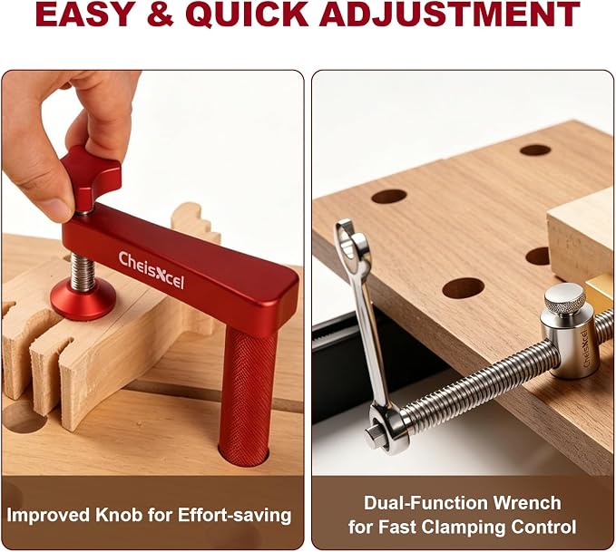 8pcs 3/4" Bench Dog Clamp Horizontal & Vertical for Woodworking