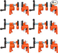 Pipe Clamps 3/4 inch 6 Pack Pipe Clamp with Unique Foot Ideal for Carpentry, Home Improvement, and DIY Projects Wood Gluing Clamps (Orange, 3/4 IN with Pads)