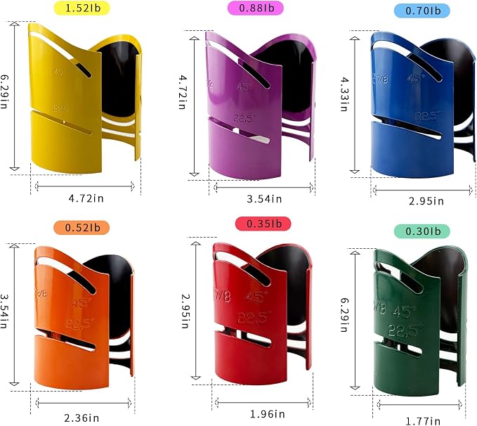 6Pcs Magnetic Metal Pipe Cutting Guide Kit, Pipe Cutting Tool 1-5/8" 1-7/8" 2-3/8" 2-7/8" 3-1/2" 4-1/2", Guides Cuts at 22.5°/45°/90° & Saddle Cut, Heavy-Duty Magnetic Pipe Marking Cut Guide Tool