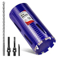 4-1/2" Core Drill Bit with Pilot Bit & Adapters(SDS Plus and 1/2" Hex), 5/8"-11 Thread, 9.5" Depth, Upgraded-Welded Segments Diamond Core Bits for Concrete, Masonry, Brick Block