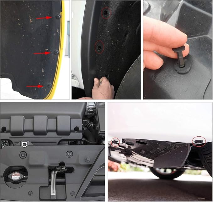 GOOACC 480PCS Bumper Retainer Clips with Fastener Remover Car Plastic Rivets Push Kit -Door Trim Panel for Toyota GM Ford Honda Acura Chrysler