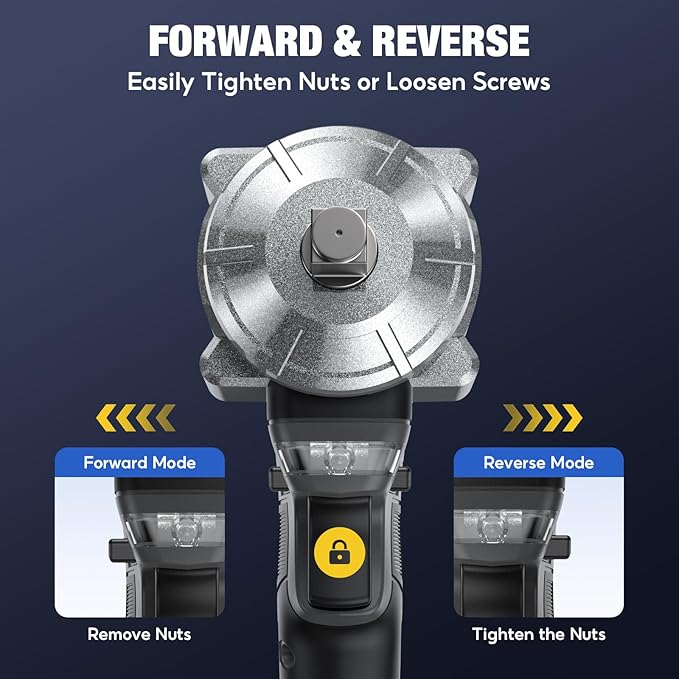 SOARFLY Upgraded Cordless Impact Wrench 1/2", 900 Ft-lbs (1200 Nm) Brushless Impact Gun, 21V High Torque Impact Driver with 2x 4.0Ah Batteries, Variable Speed for Car, Truck, Workshop, Heavy-Duty Jobs