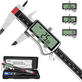 S&F STEAD & FAST Digital Caliper Measuring Tool 6 inch with Extra Large LCD Screen, Stainless Steel Micrometer Caliper Digital IP54, Measures Inch Mm Fraction for Workshop, 3D Printing