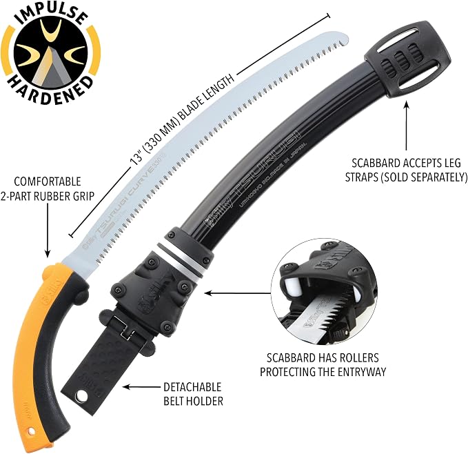 Silky Professional Series TSURUGI Curved Hand Saw 330mm MED Teeth (456-33)