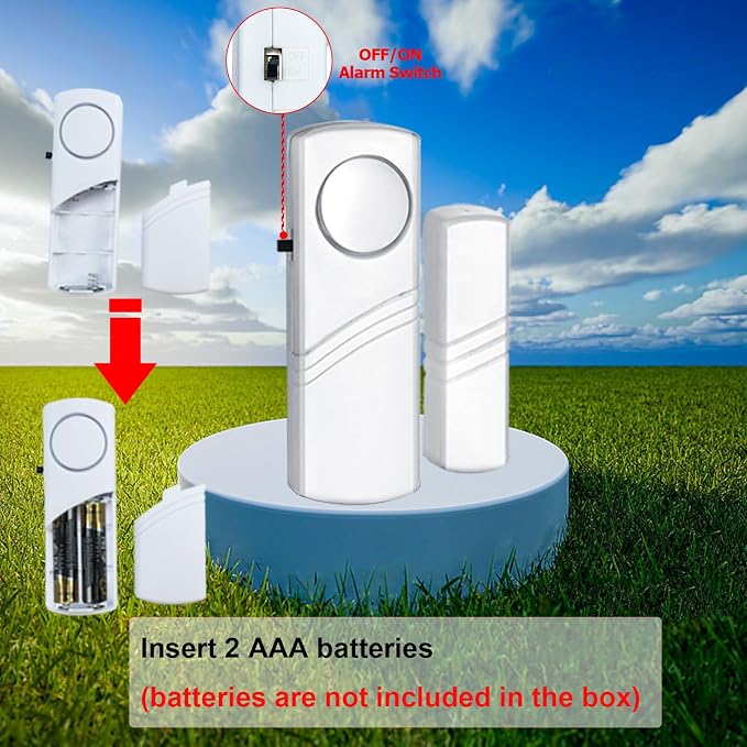 Security Door Window Alarm, 90DB Wireless Sensor Door Window Burglar Alarm, Door Alarms for Kids Safety, Easy Installation Doorbell Alarms for Office House Window Pool (20 Pack)
