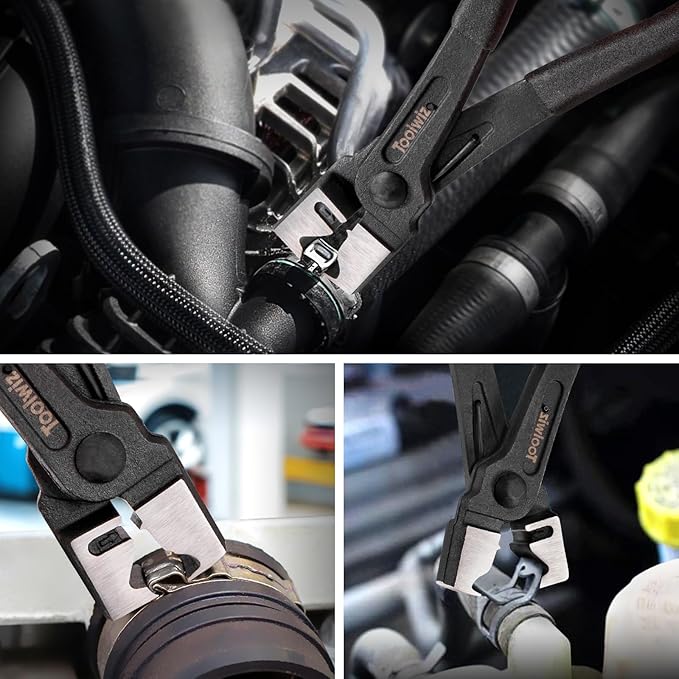 Toolwiz Clic & Clic-R Type Hose Clamp Pliers, CV Boot Clamp Tool Radiator Spring Collar Automotive Maintenance Tools