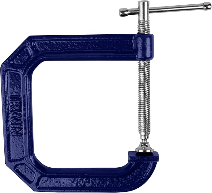 IRWIN Tools QUICK-GRIP 100 Series Deep Throat C-Clamp, 3-inch by 4 1/2-inch (Pack of 5)
