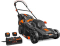 WEN 20V Max 2-in-1 19-Inch Cordless Brushless Lawn Mower and Mulcher with Two 5Ah Batteries and Dual Port Charger (20839)