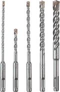 BOSCH HCK005 5-Piece Assorted Set SDS-Plus Bulldog Rotary Hammer Bits Ideal for Applications in Masonry, Brick, Block, Concrete