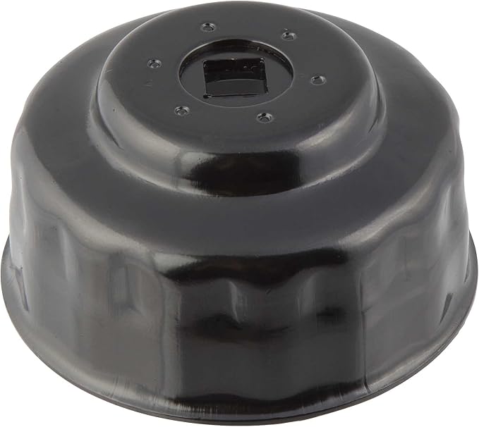Steelman Low Profile Oil Filter Cap Wrench Socket 74mm and 76mm x 15 Flute, Heavy Duty Chrome Vanadium Steel