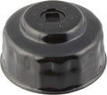 Steelman Low Profile Oil Filter Cap Wrench Socket 74mm and 76mm x 15 Flute, Heavy Duty Chrome Vanadium Steel