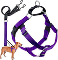 2 Hounds Design Freedom No Pull Dog Harness and Leash, 1" MD, Purple | Promotes Easy Walking & Comfortable Control, Secure Fit, Adjustable Harness and Leash Set for Medium Sized Dogs, Made in USA