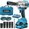 Cordless Impact Wrench with 2 x 4.0Ah Batteries 1107Ft-lbs (1500N.m),1/2" Brushless High Torque Impact Gun, 21V Electric Impact Driver, 3500IPM, 5 Socket,Variable Speeds for Car/Truck RV/Mower