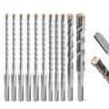 11PCS SDS Plus Rotary Hammer Drill Bits, 11PCS(5/32" to 5/8" ×6-5/16") - 4 Carbide Cutting Edges, Ideal for Masonry| Heavy-Duty Masonry |Hammer Drill Bits for Precision Drilling