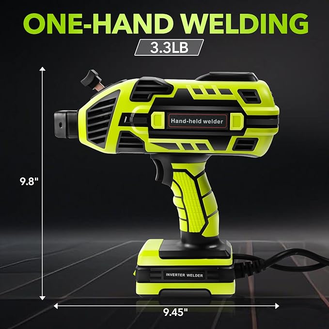 Portable Welding Machine, 110V Handheld Welder with 30PCS Rods & Auto Darkening Goggles, Electric ARC Welder Gun with IGBT Inverter 5 Variable Current Adjustment Fits for 3/32" Welding Rods