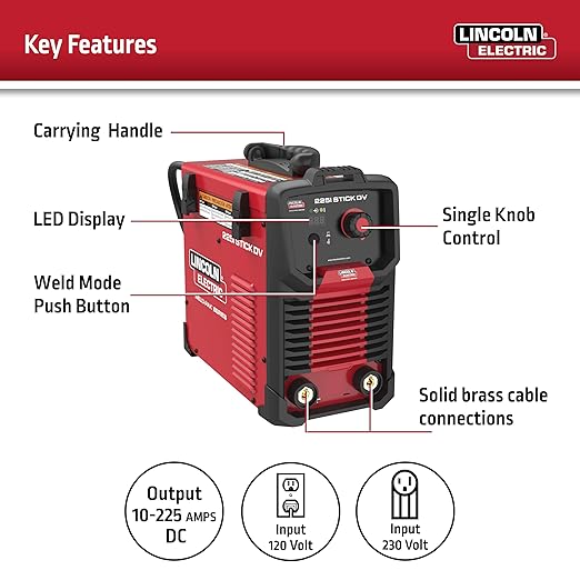 Lincoln Electric Weld-Pak 225i Stick Welder, Dual Voltage