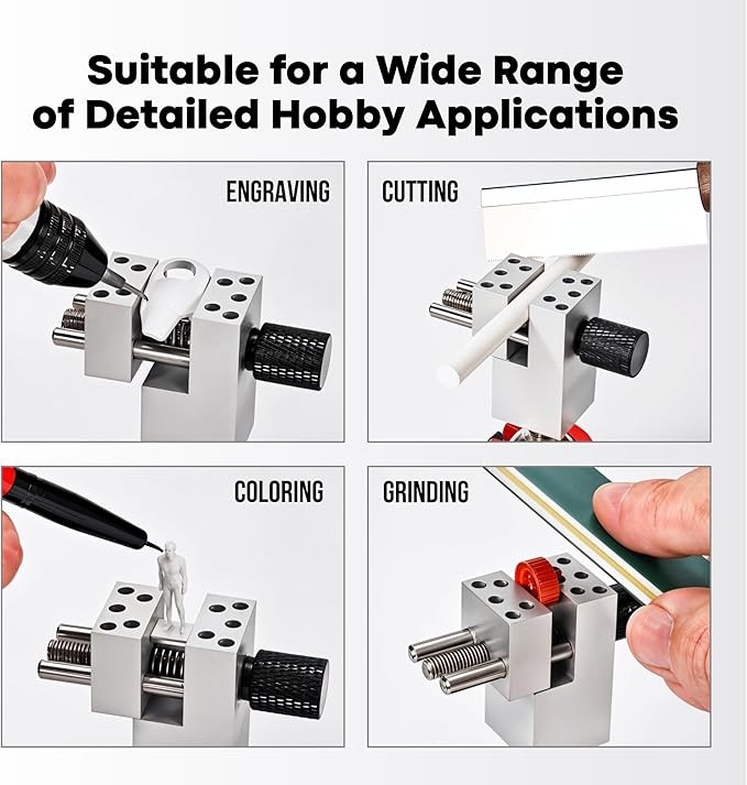 Mini Vise Table Top Clamp - Small Bench Vice for Hobby Jewelers - Adjustable Aluminum Alloy 360° Rotatable with 0-2.48' Clamping Range for Jewelry Making DIY Projects Crafts Repair Tool